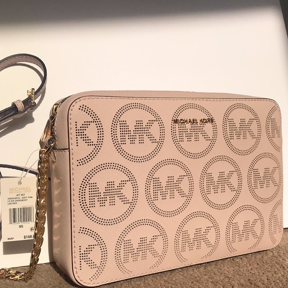 NEW MICHAEL KORS JET SET CROSSBODY LEATHER BAG